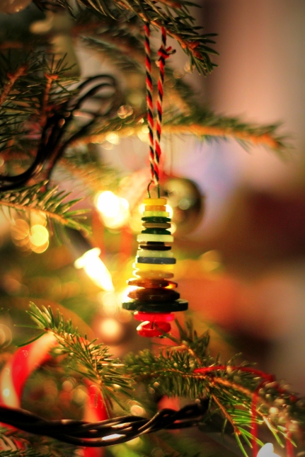 Button Christmas tree decoration