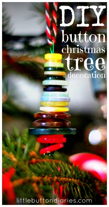 diy button christmas tree decoration