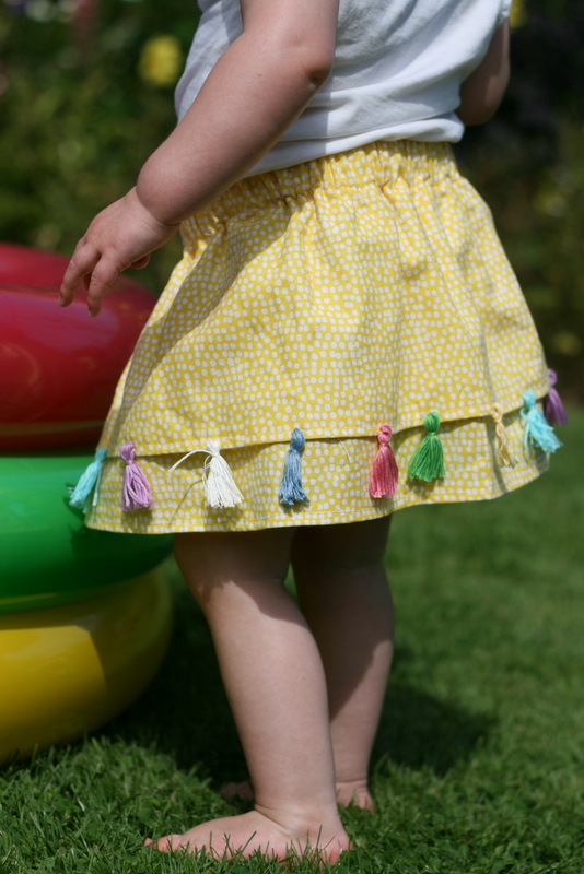 toddler tassel skirt DIY