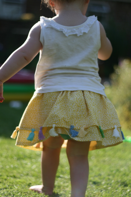 toddler tassel skirt DIY