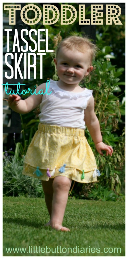 toddler tassel skirt tutorial