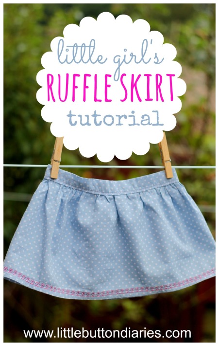 little girl ruffle skirt tutorial 2