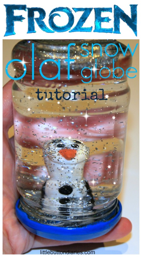 frozen olaf snow globe little button diaries tutorial