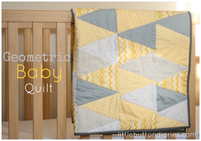 geometric baby quilt tutorial