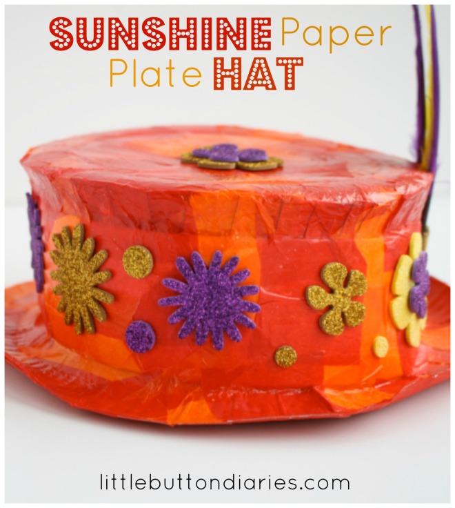 Sunshine paper plate hat