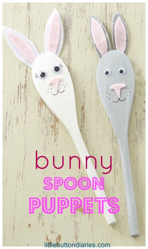 bunny spoon puppets little button diaries