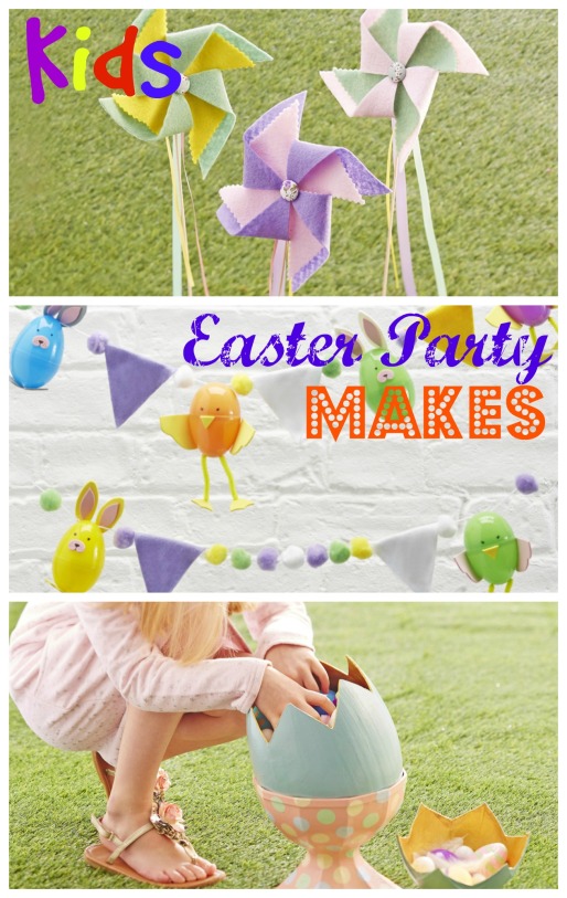 kids easter party makes little button diaries
